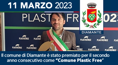 Il comune di Diamante è per il secondo anno consecutivo “Comune Plastic Free”